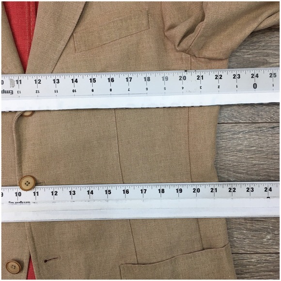 TOMBOLINI Mens Cotton Blazer Sport Coat Casual Jacket Size 42R Classic Suit - Picture 7 of 12